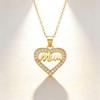 S925 Sterling Silver MOM Heart Necklace for Women - Elegant Clavicle Chain Pendant