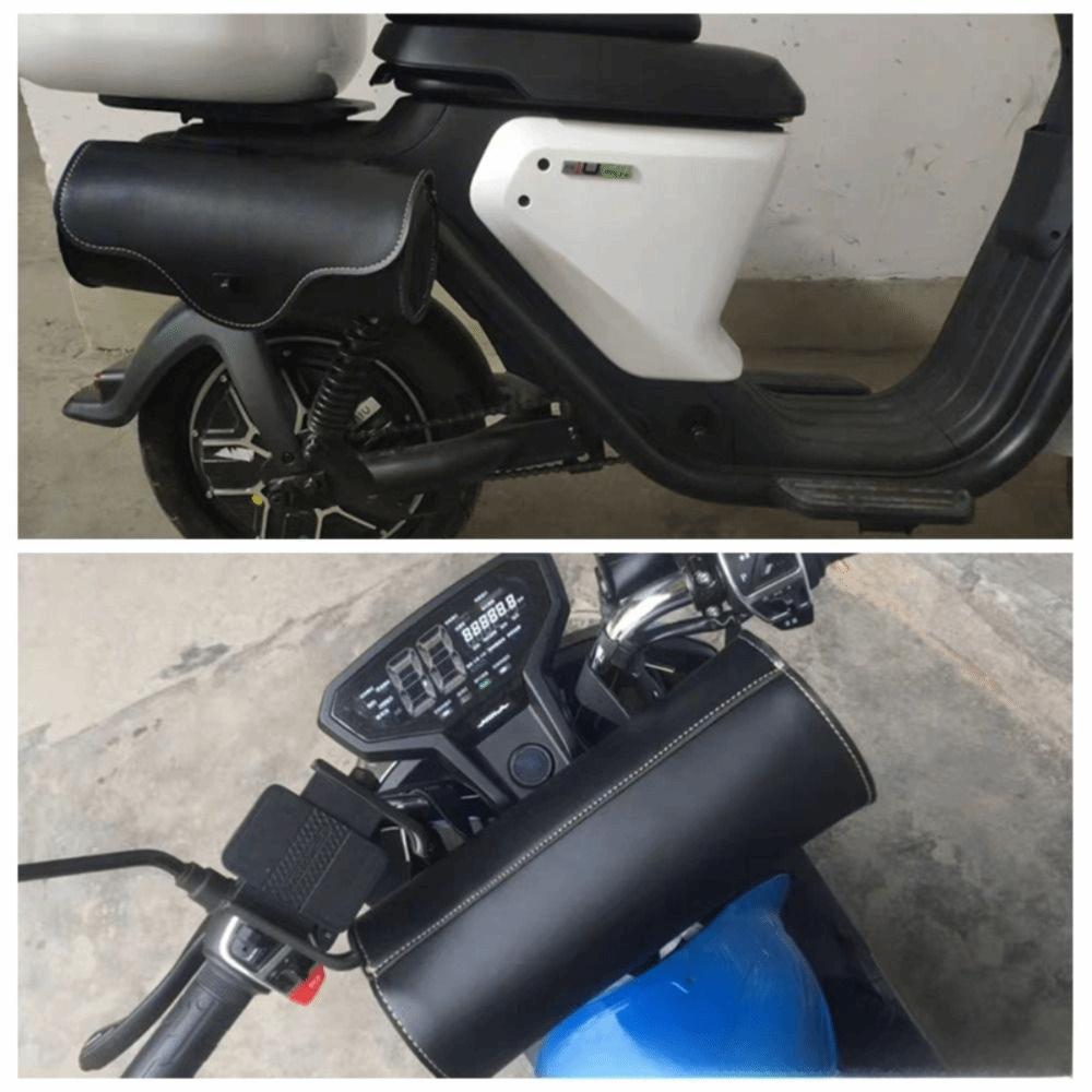 Waterproof Motorcycle Tool Bag Retro Front Fork Barrel Bag Sturdy Saddle Tail Pack  Outdoor Riding