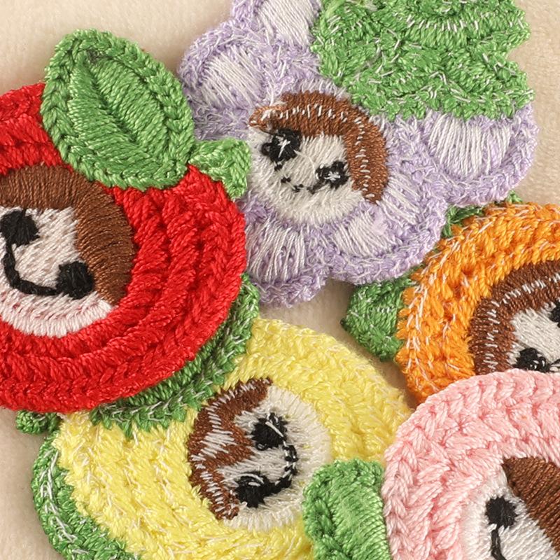 Embroidery Label Cute Fruit Embroidery Sticker Diy Hand Account Accessories Hair Accessories Patch Sticker Water-Soluble Embroidery Cloth Sticker