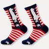 Magnet-Handsocken Unabhängigkeitstag Flaggen-Socken farblich passende gestreifte Schlauchsocken Herren-Sportsocken