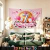 Party Backdrop Birthday Pink Photo Booth Background Front Door Decor