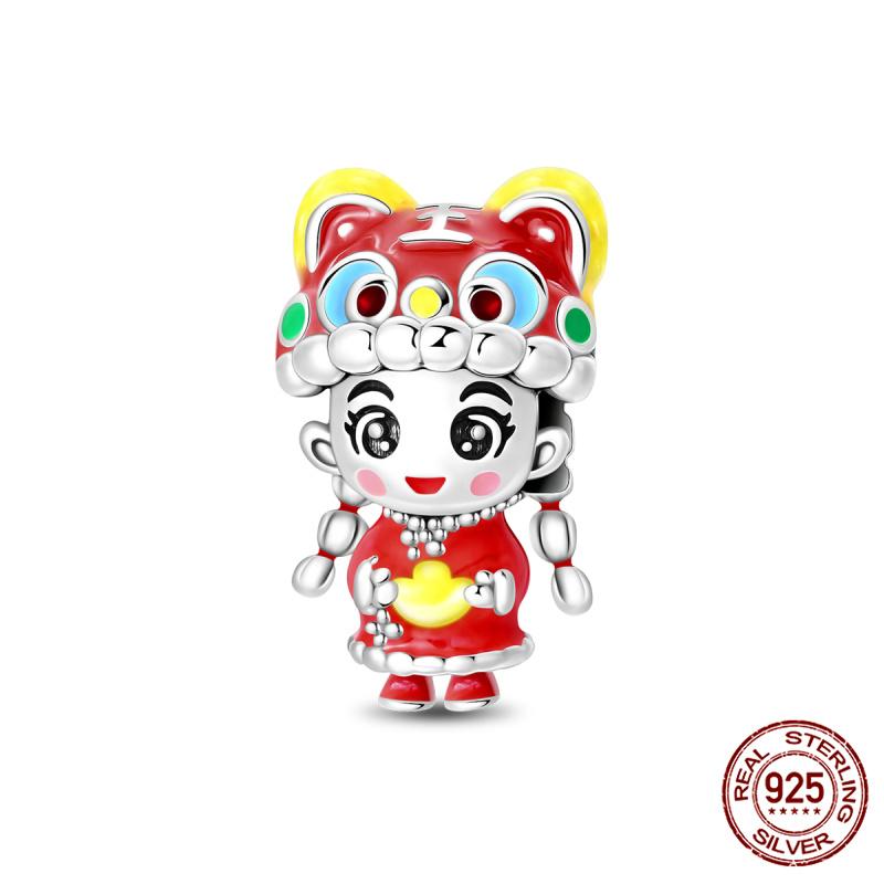 New In Original Charms Copper Love Glow-In-The-Dark Charms Beads Fits 3Mm Original Bracelet For Women Diy Fine Jewelry Gifts