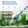 Sterk Sugekraft Elektrisk Akvarierenser 16/20W Multifunksjonell Automatisk Fisketankrenser Grusuttrekker Stillegående