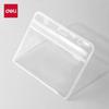 Deli 100-Pack Horizontal Waterproof Transparent ID Card Holder Set