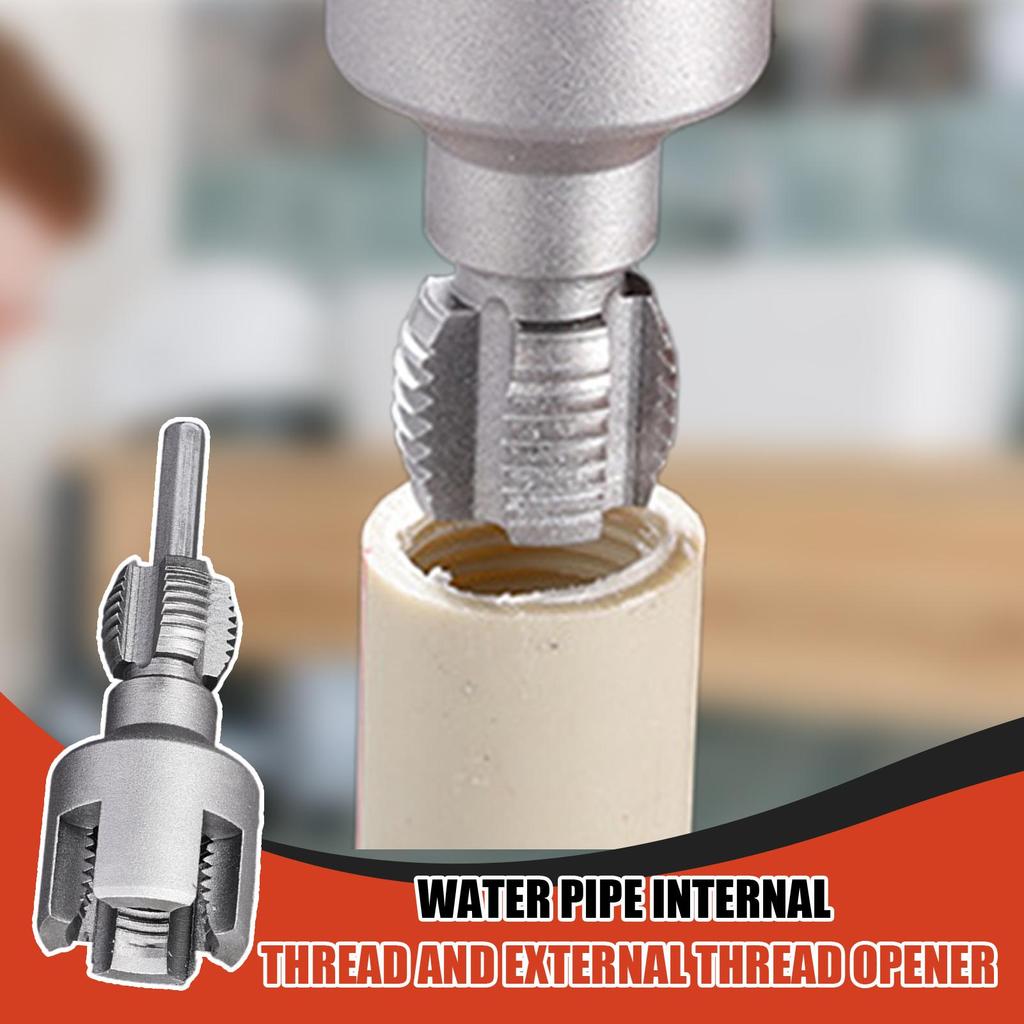 1/2inch 3/4inch Points Pvc Pipe Threader Kit Internal/External Thread  Opener Applicable to PVC pipes, PPR water pipes