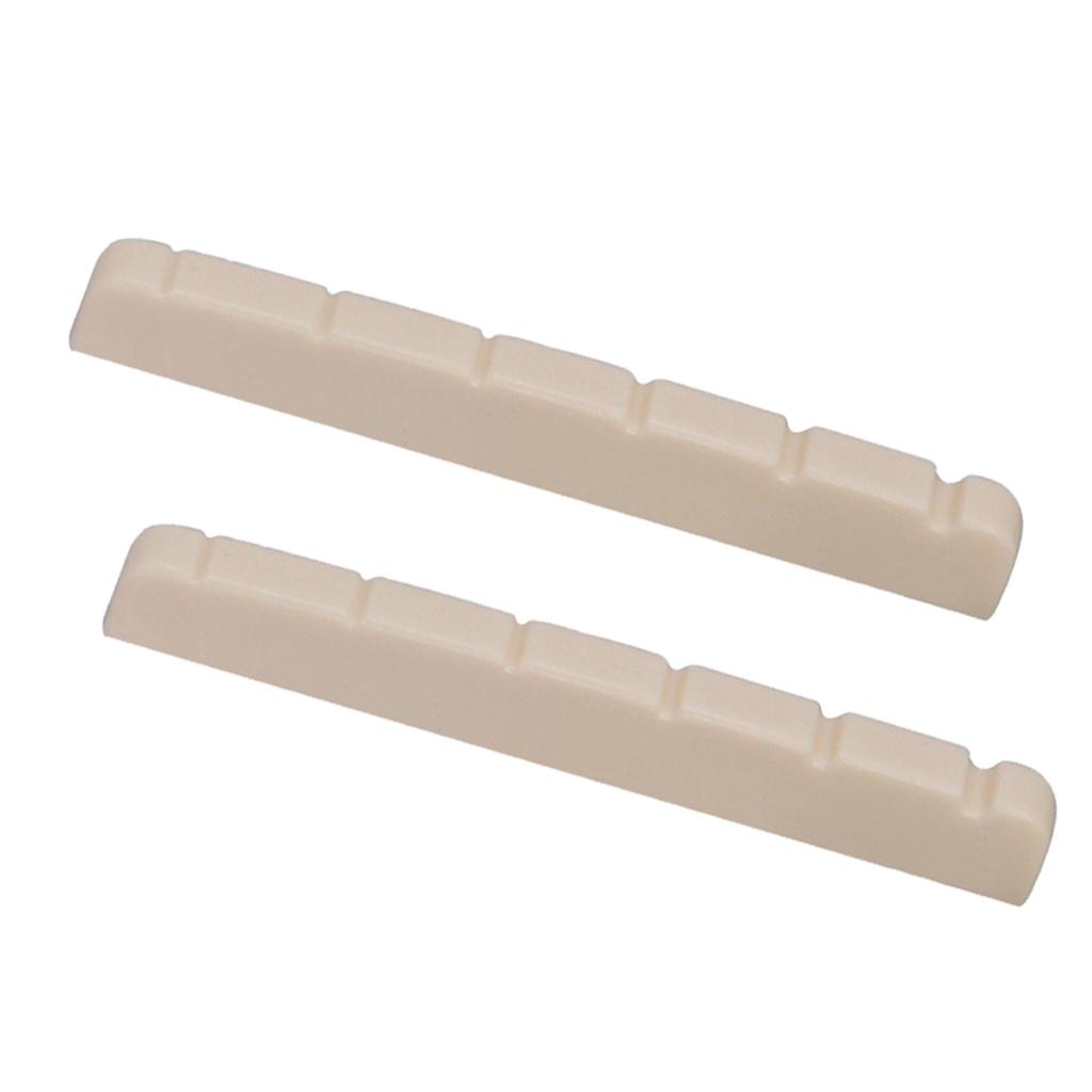 2pcs 6 String Electric Guitar Nut Saddle Bone Bridge Nut for Acoustic Folk Guitar Replacement Spare Part Guitar Accessories