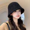 Hat Women's Winter New Bucket Hat Autumn and Winter Plain Face Small Bucket Hat Solid Color Warm Basin Hat Tide