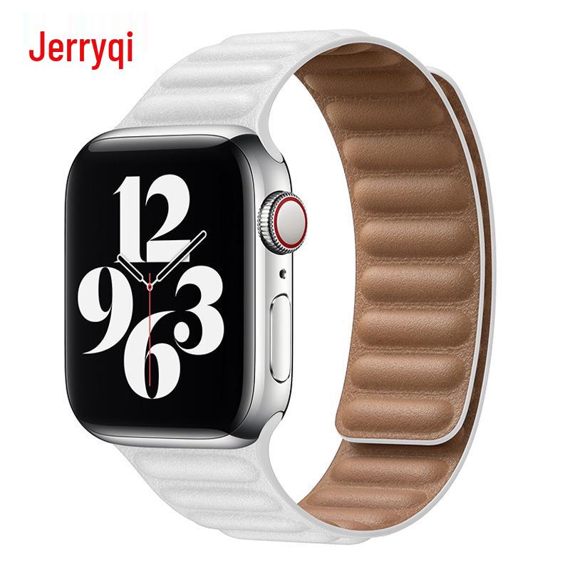 Dvoubarevný magnetický kožený řemínek na zápěstí Apple Watch pro Series SE/765432