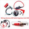 Ignition Coil Spark Plug CDI Kill Switch Wiring Harness Kit For 50cc-150cc 160cc