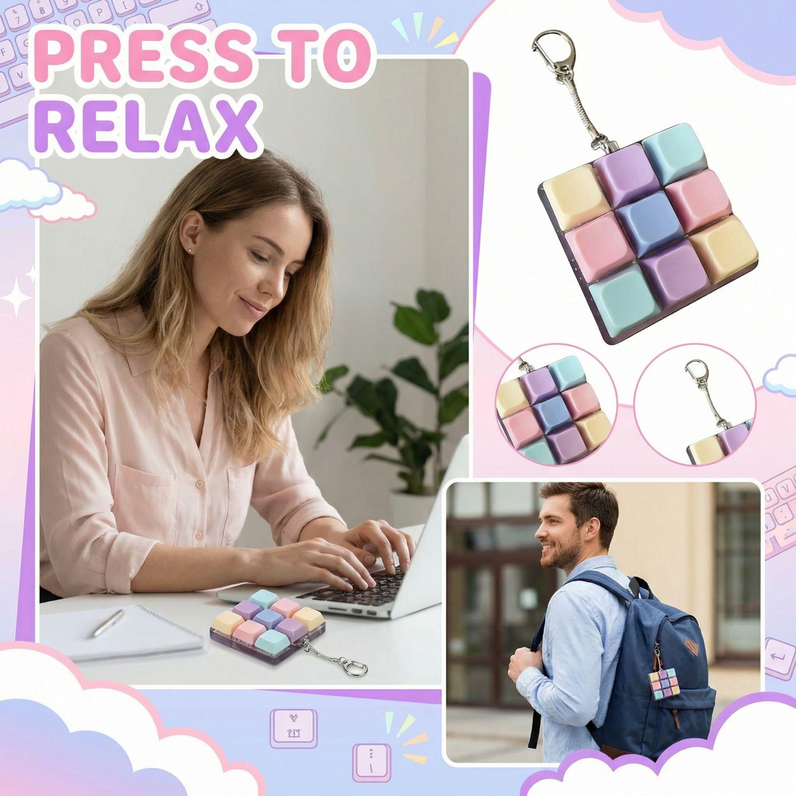 

Mechanical KeyboardToy, Tester Tactile Clicky Sensory Toy For Stress Relief, Cute Desk Accessory Gift One Size