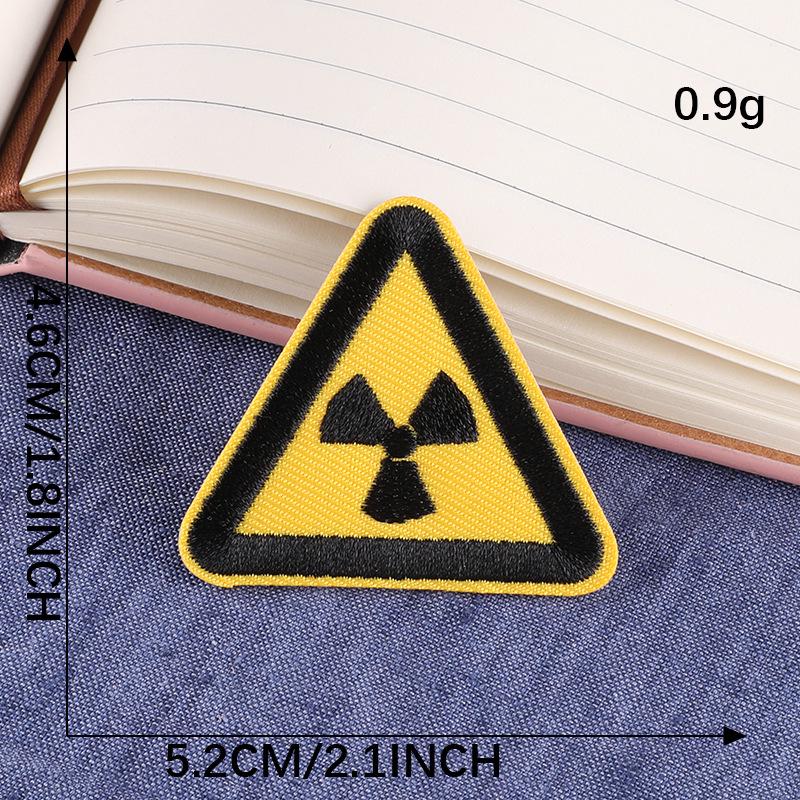 Firefighting Triangle Embroidered Patch - Sew-on Fabric Emblem for Clothing Accessories