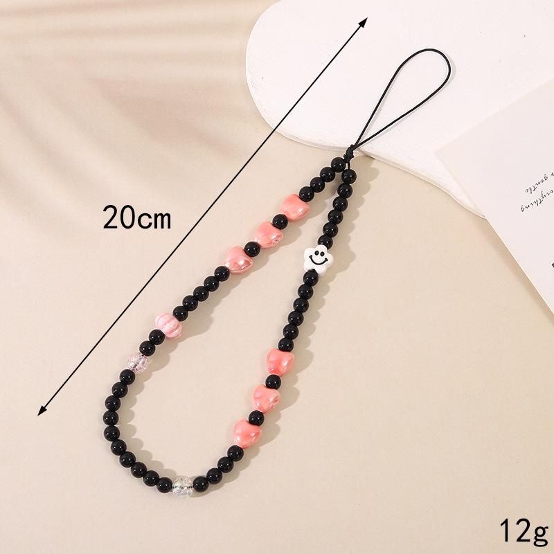 Stylish Beaded Pearl Bow Phone Chain and Keychain
