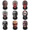 Maska 3D Halloween Duch Twarz Kominiarka Pełnotwarzowa Elastyczna Siateczka Oddychająca Nakrycie Głowy Zombie Impreza Horror Halloween Cosplay Rekwizyty