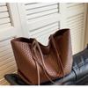 Fashion handbag women's spring and summer new product retro rhombus woven shoulder large capacity versatile tote bag