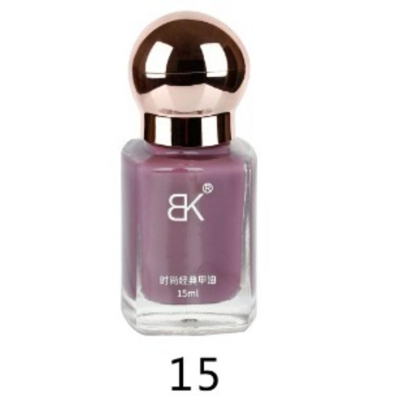 Color Nail Polish No Bake Oily Lasting Non-peelable Large Capacity Nail Care Nude Color Square Bottle 15ml