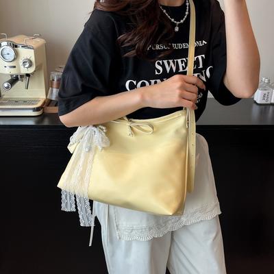 Frische Damenhandtaschen Neue modische und vielseitige große Kapazität Lässige einfache Schulter-Umhänge-Tragetasche für den Weg zur Arbeit