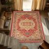 Tapete Persa Vintage Padrão Étnico Floral Tradicional Antiderrapante para Sala de Estar Quarto