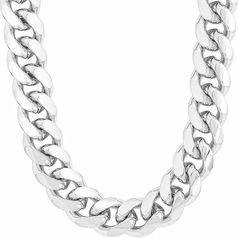 Unisex Hip-Hop Cuban Chain: Stainless Steel & Titanium Necklace