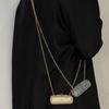 Water Diamond Mini Box Bag With Lock For Evening Outfits