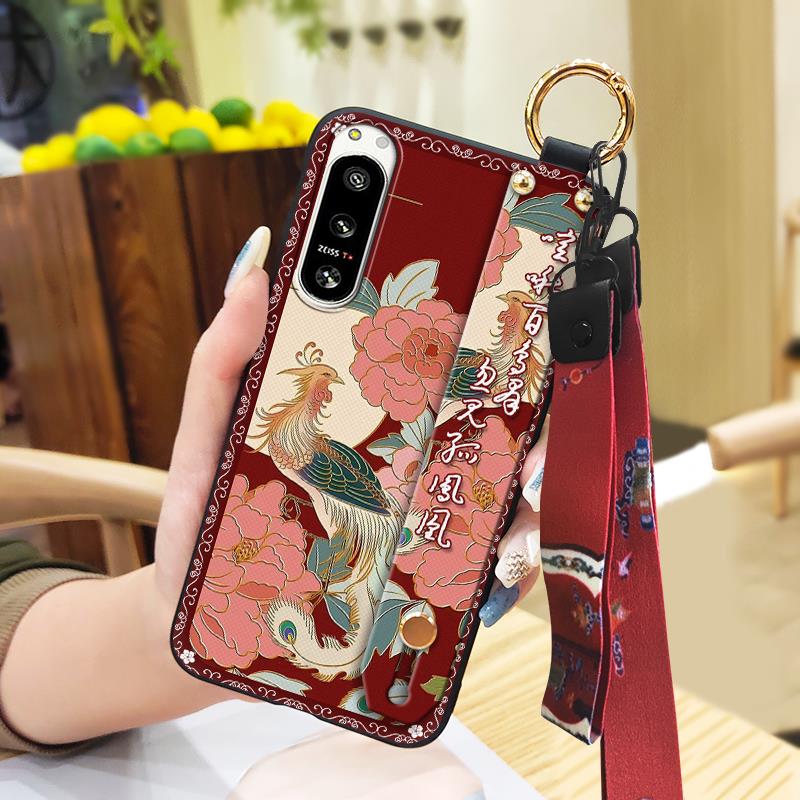 Durable Protective Phone Case For Sony Xperia5 IV Phone Holder Lanyard Shockproof Waterproof Ring Anti-dust Fashion