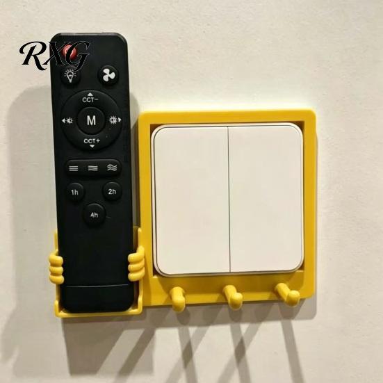Elegant Wall Mounts Switch Decor Hook, Mounted Space Saving Design, Remote Control Decorative Entryway Hooks Storage Box, Key Holder for Living