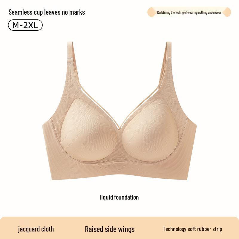Seamless Pull-On Women's Underwear: Anti-Sagging, Side Support for Underarm Fat, Breathable, Comfortable, Adjustable, Jelly Soft Support Bra.