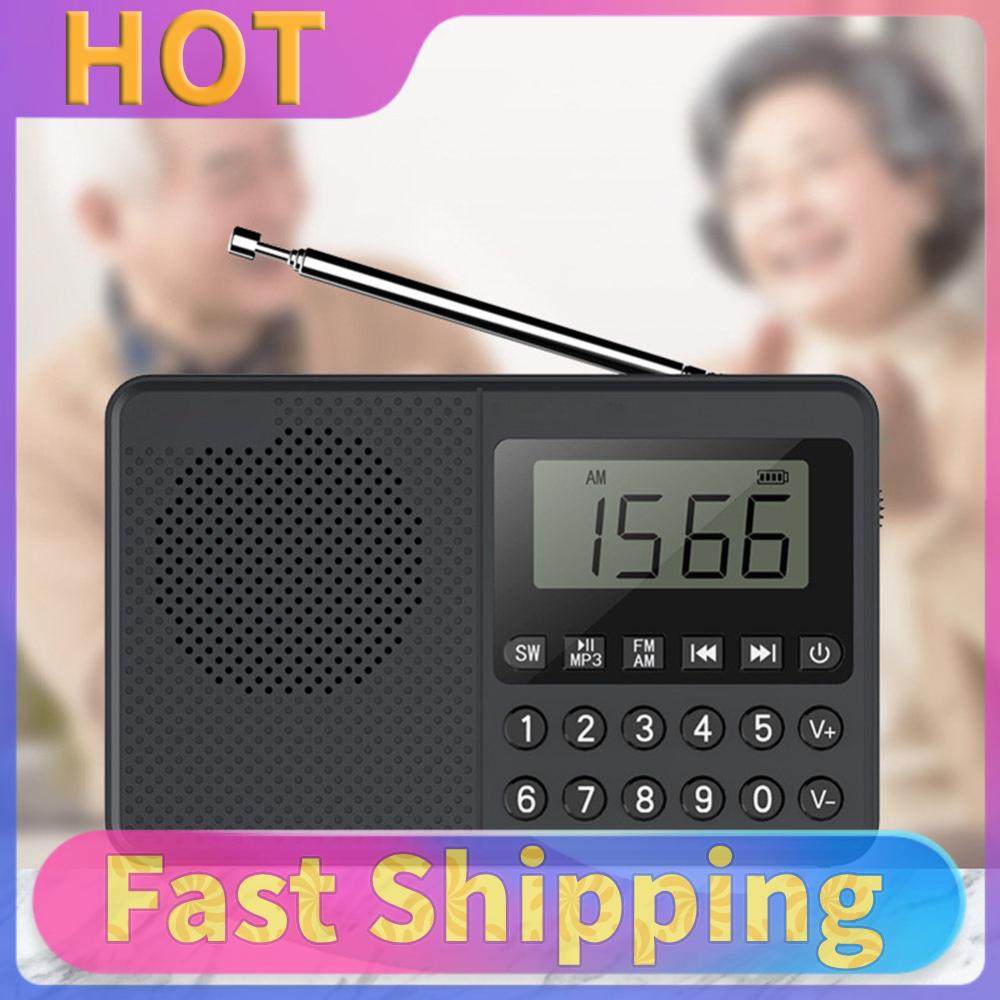 FM/AM/SW Radio Receiver Dual Antenna Full Band Radio Receiver Speaker LED Digital Display 2.1 Channel Support USB Stick/TF Card