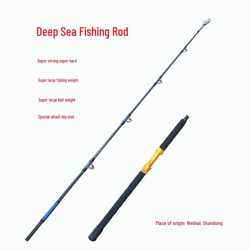 Deep Sea Carbon Fiber Fishing Rod: 1.65-1.85m, Super Strong, Heavy Lure Capacity