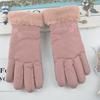 New women's autumn and winter warm fleece and cotton gloves
