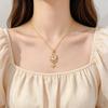 Stainless Steel Chain Necklace Dreamy Moonstone Zircon Moon Planet Star Pendant Necklace for Women Girls Sweet Jewelry Gifts