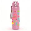 1PC Dinosaur Cactus Seamless Pattern 750ml Color Plastic Sports Water Bottle Leakproof Flip Straw Lid Suitable for Sports Office Home Use