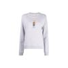 Letter Cartoon Pattern Printed Round Neck Long Sleeve Sweatshirt Women Sweatshirt Gray LW00309KM0001-H120