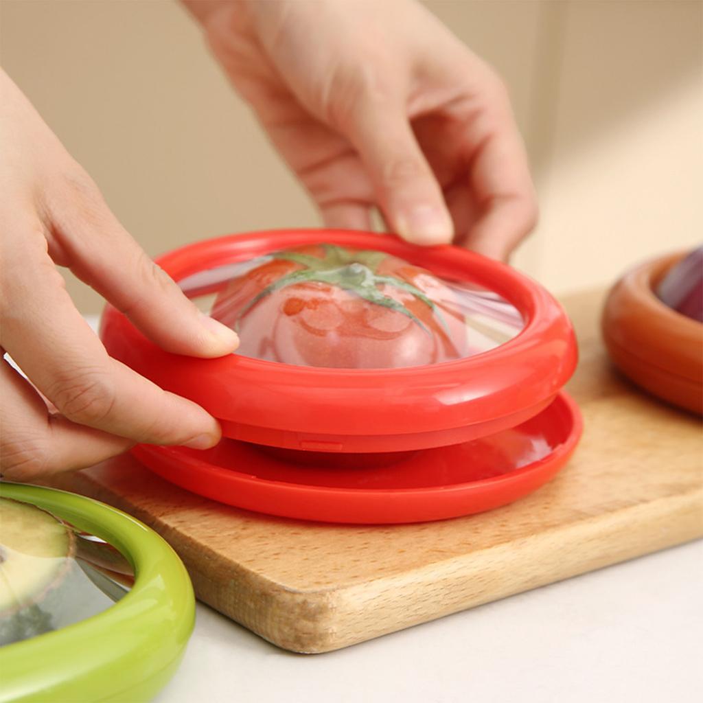 Silicone Fruit Storage Box Refrigerator Storage Kitchen Gadgets Suitable for Lemon and Other Food