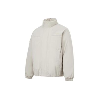 China Culture Series Solid Color Stand Collar Loose Short Down Jacket Men Outerwear Dawn-Gray AYMT147-1