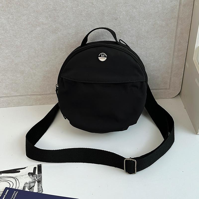 

Small bag women s new simple and fashionable shoulder messenger bag women s casual student bag foreign style small round bag чёрный