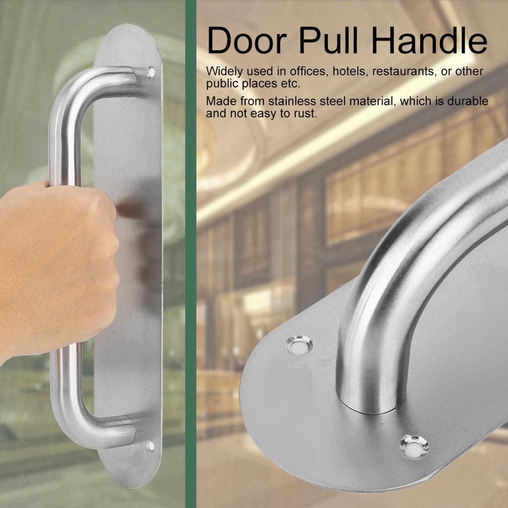 Stainless Steel Pull and Push Plate Door Access Door Pull Handle with Screws