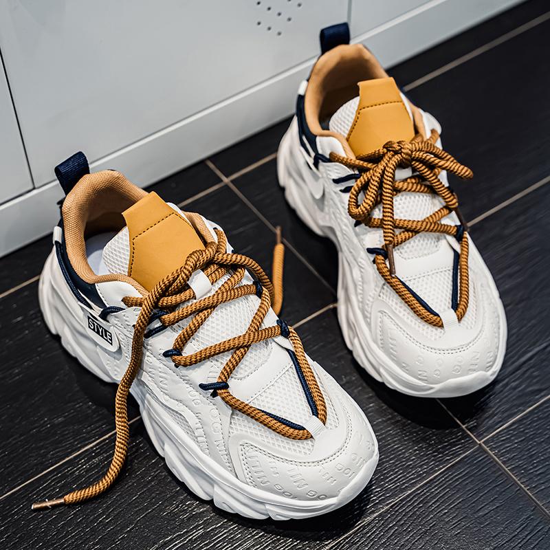 New Fashion New Men's Fashion Casual Low Top Sports Shoes Students Thick Sole Comfortable Sneakers Boys Male Classic Breathable Basketball Shoes