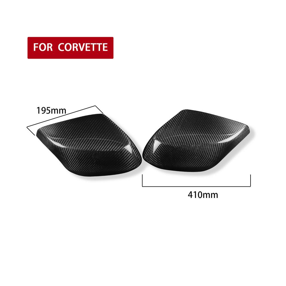 1 Pair Rear View Mirror Covers Carbon Fiber For Chevrolet Corvette C8 2020-2022