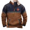 Spring And Autumn New Men'S Long Sleeve Half Zipper Printed Casual Fashion Trend Jacket