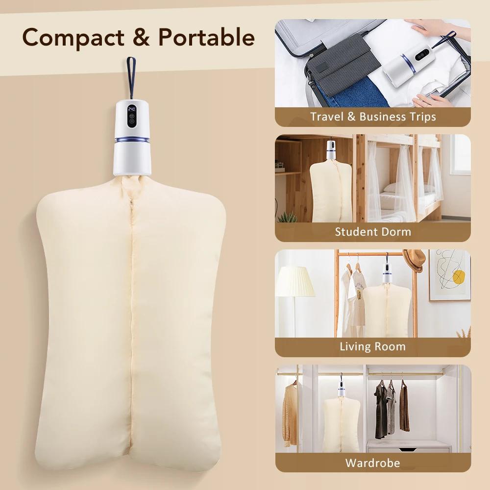 110-220V Smart Portable Clothes Dryer Clothes Laundry Tumble Dryer Hanger Warmer Outdoor Travel Garment Clothing Folded Heater
