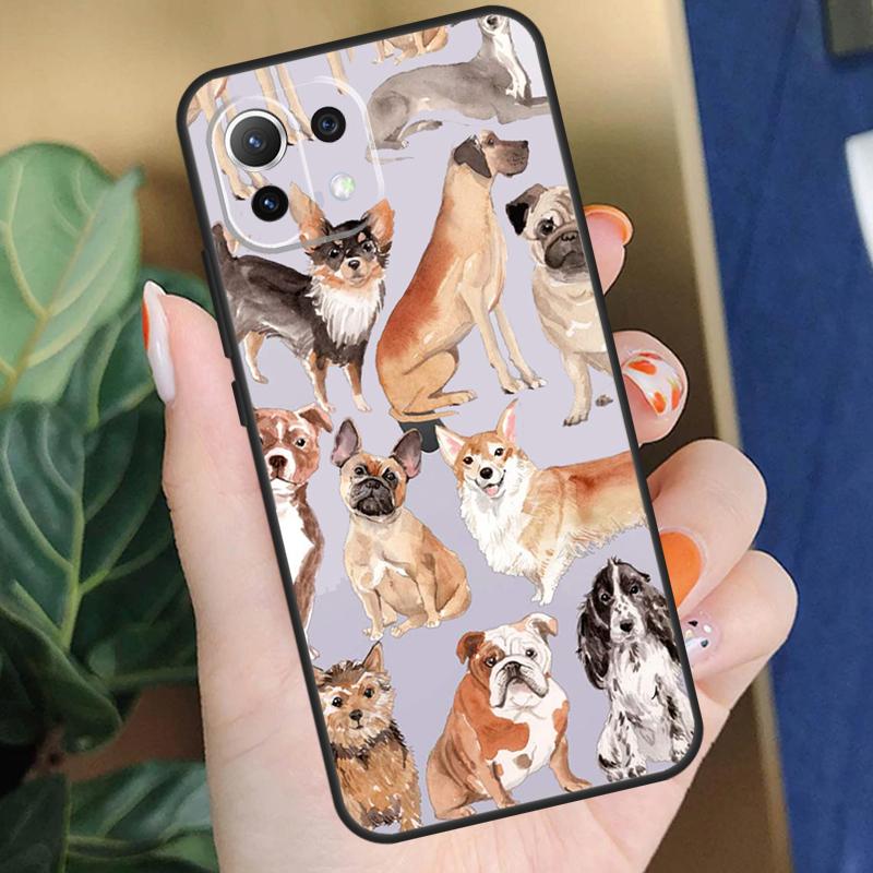 French Bulldog Beagle Dogs Pattern Case For Xiaomi 15T 14T 13T Pro 14 15 Ultra 17 Pro Max POCO X7 F8 Pro X5 X6 F5 F6 F7 Coque