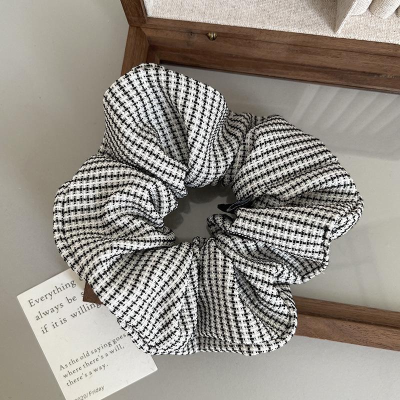 

Бренд Винтажная резинка для волос Женская клетчатая эластичная резинка для волос Элегантные резинки Дизайнерская резинка для волос Хвост Шарф Аксессуары для волос
