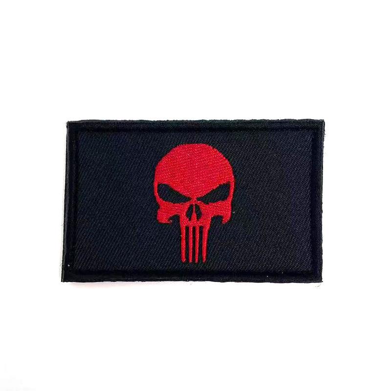 Cross Skull & Gadsden Flag Punisher Velcro Embroidery Patch