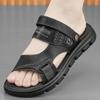 Sandals Men's 2025 Summer New Men's Simple Style Casual Wading Trend Soft Sole Dual-purpose Non-slip One-word Sandals