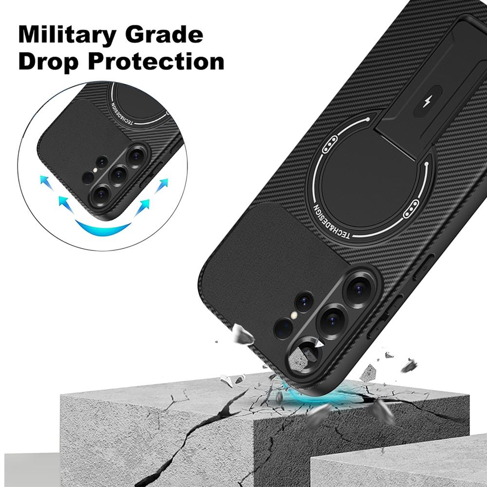 Magnetic Armor Bracket Holder Case For Samsung Galaxy S26 Ultra S25 Edge S24 FE S23 S22 5G For Magsafe Wireless Charge Cover