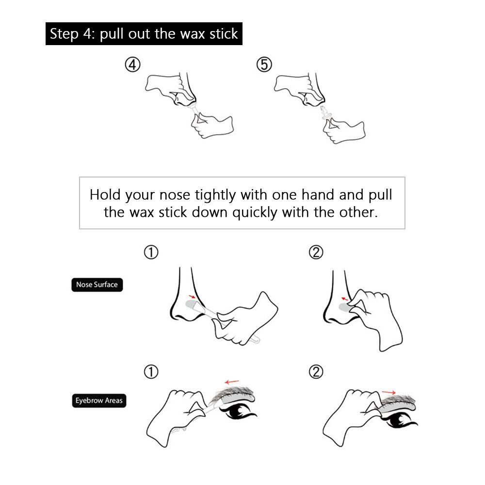 Nose Hair Removal Nose Wax Applicators Wax Beans Kit Safe for Men & Women