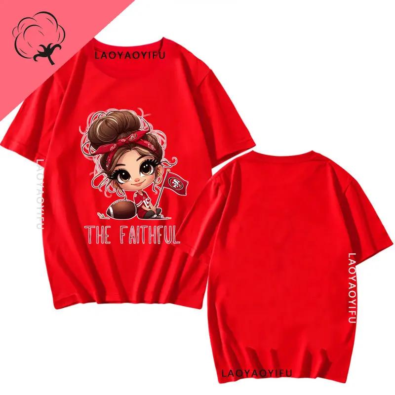 San Franciscos Tee Tops San Franciscos 49ers Logo Streetwear Cotton Unisex Man T-shirt