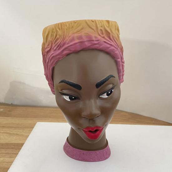 Μαύρη Γυναίκα Θυμιατήρι Κεφάλι Αφρικανής Βασίλισσας Θήκη για Κώνους και Στικς Θυμιάματος Διακοσμητικό Στολίδι για Σπίτι Γραφείο Δωμάτιο Γιόγκα Διαλογισμού