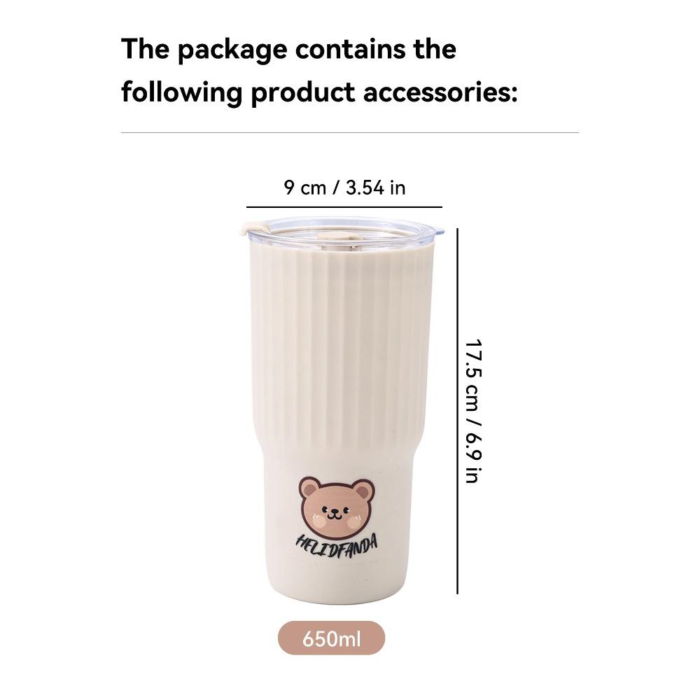 

WORTHBUY 650 мл Тамблер Дорожный Портативный Пластиковый Кофейный Стакан Термостойкий Герметичный Непротекающий Бутылка для Воды Для Студента Взрослого покинуть белый