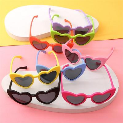 3-9 Jahre Vintage Rosa Kinder Sonnenbrille Brille Herz Sonnenbrille Kleinkind Sonnenbrille